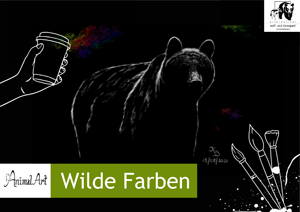 Wilde Farben: Bär im Gegenlicht